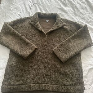 Aerie Green Cowl Neck Sweater Plush and Cozy